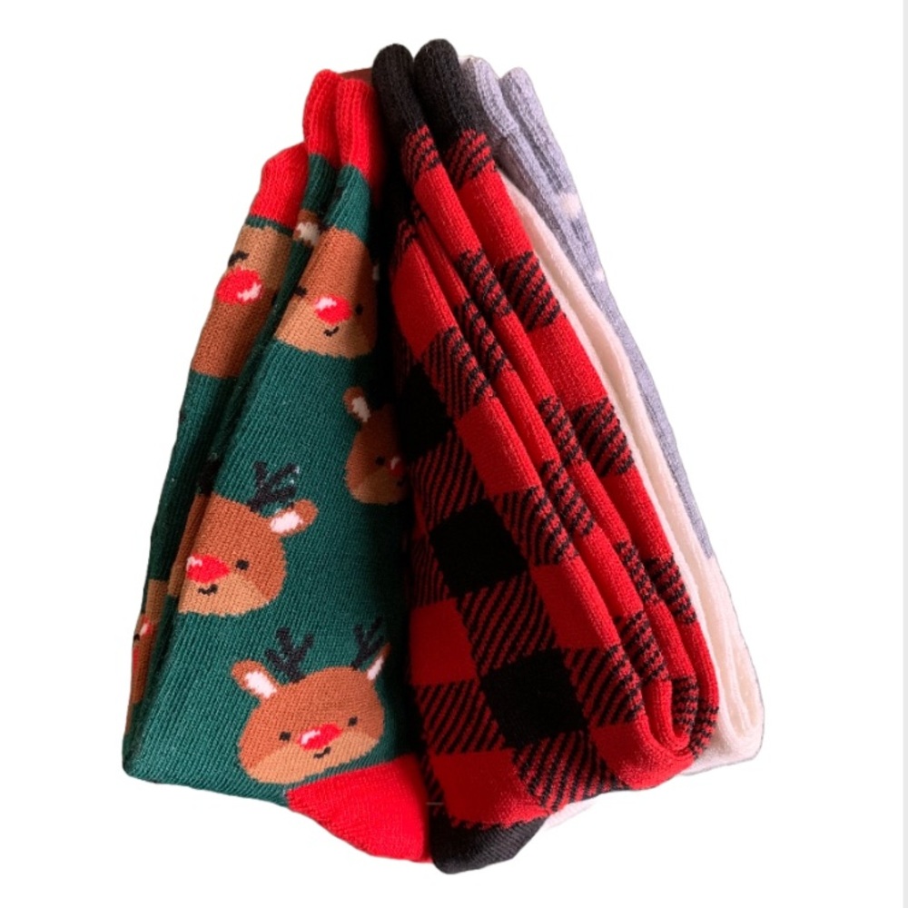 NWT K. BELL Women’s Novelty 3-pack Beary Christmas/Holiday Crew Socks - Picture 4 of 6